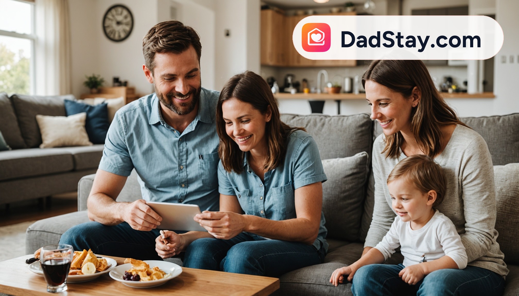 A family enjoying a comfortable short-term rental with DadStay