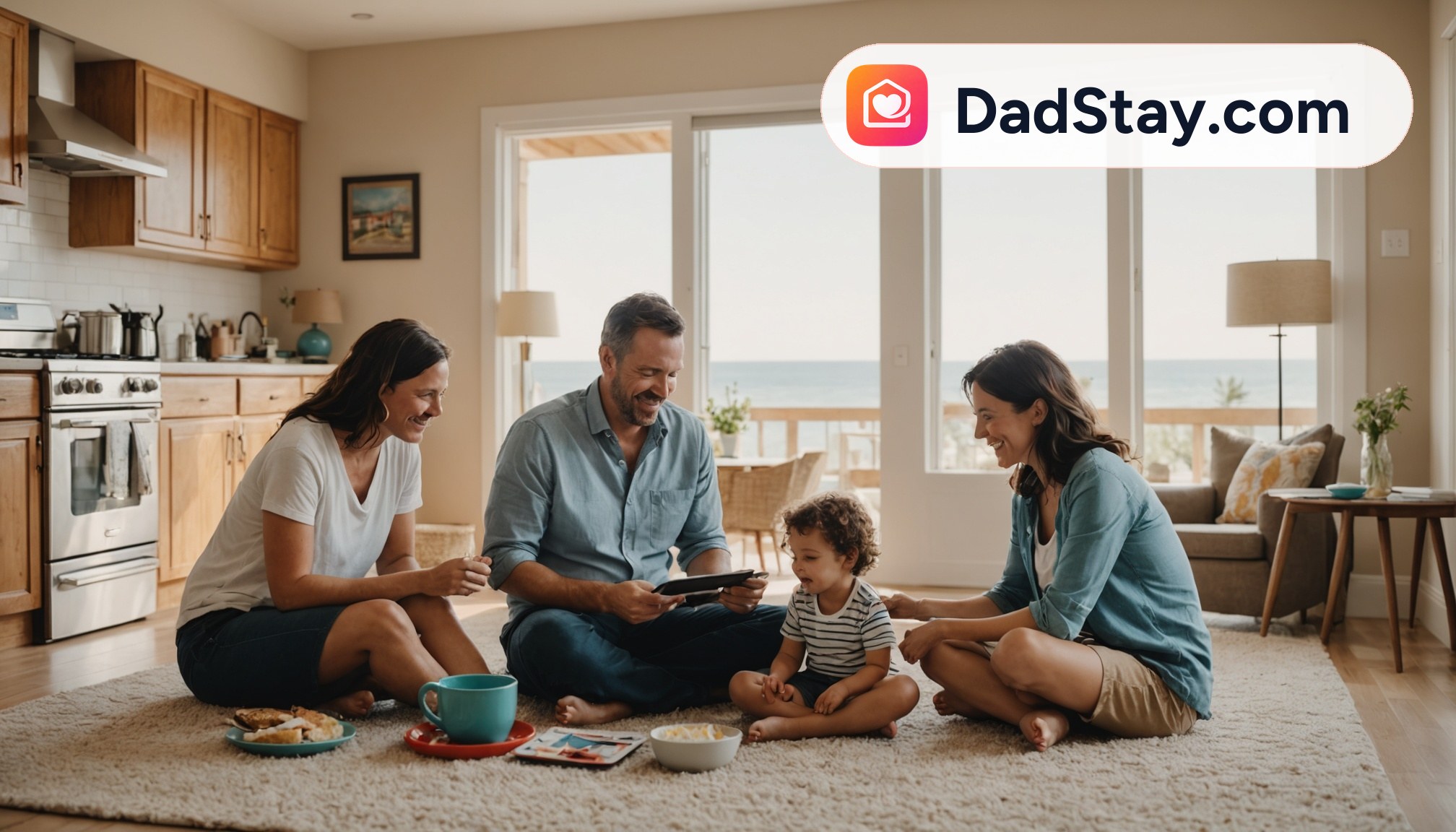 A family enjoying a vacation in a short-term rental